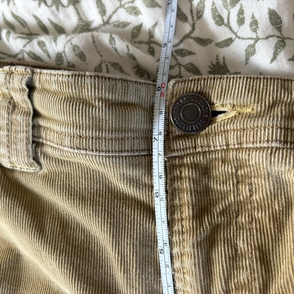 VTG American Eagle Outfitters Tan Corduroy Flare Jeans Size 6 Low Rise Y2K - Picture 5 of 11